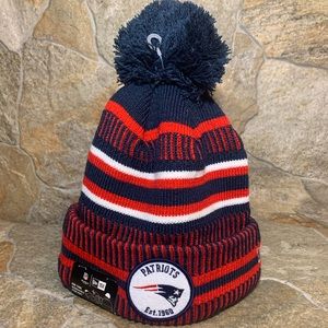 New Era pom knit hat New England new with tag